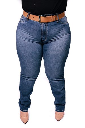 Calça Jeans Reta/Cinto