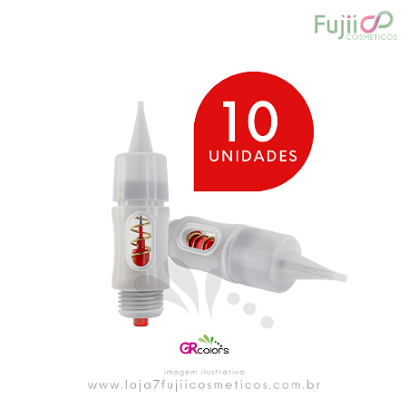 10 Unidades  - Agulha GR CLICK C 5 Pontas Circular Contorno (Round Liner)