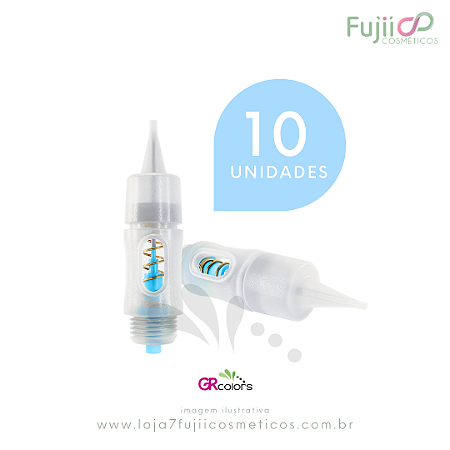 10 Unidades  - Agulha CLICK C GR 3 Pontas Sombreado (Round Shadow)