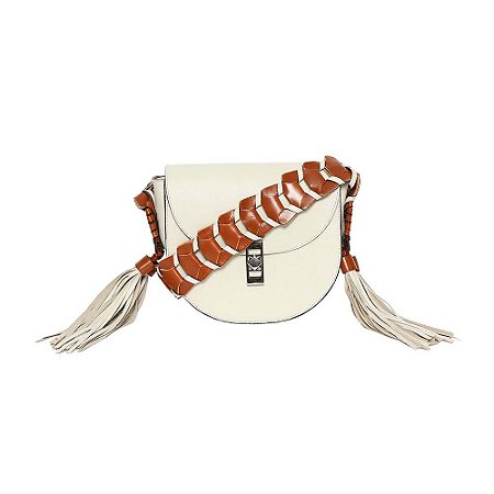 Bolsa de Couro Griffazzi Off White