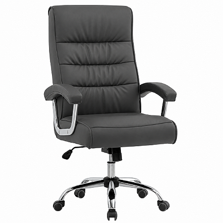Cadeira Escritório Presidente Genebra Grafite - Mola Ensacada - Original Conforsit