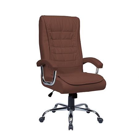 Cadeira Escritório Presidente Munique Terracota - Mola Ensacada - Original Conforsit