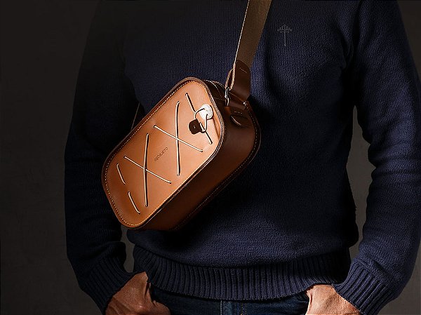 Bolsa Tetrix - Couro Caramelo