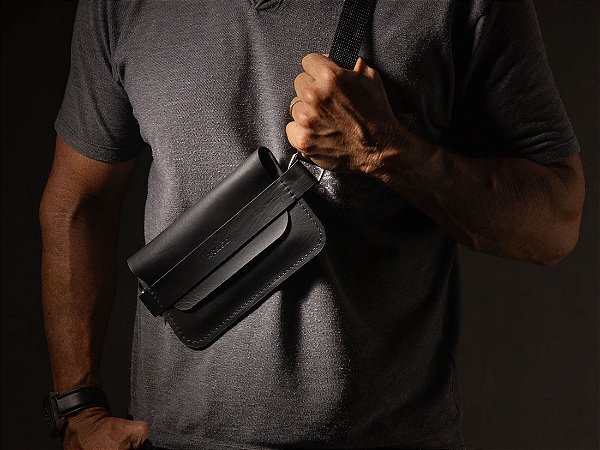 Bolsa Giro - Couro Preto
