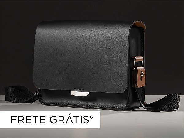 Bolsa Alma - Couro Preto