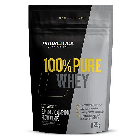 100% Pure Whey - Baunilha - 825g - Probiótica