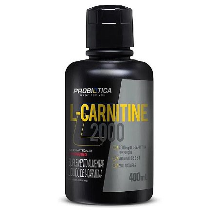 L-Carnitine 2000 - Morango - 400ml - Probiótica