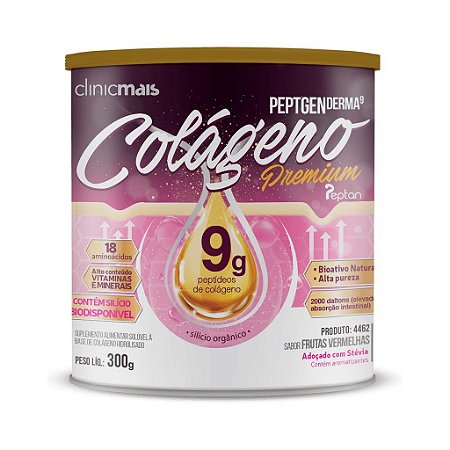 Colágeno Premium - Frutas Vermelhas - 300g - ClinicMais