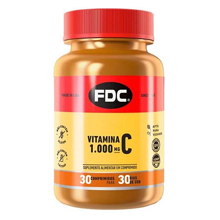 Vitamina C Ácido Ascórbico 30 Comprimidos FDC