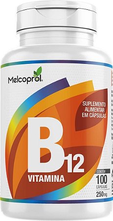 Vitamina B12 Cianocobalamina - 100 Cápsulas - Melcoprol