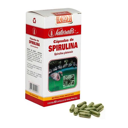 Spirulina - 60 Cápsulas - Naturalis