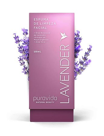 Lavender Espuma de Limpeza Facial 150ml Puravida