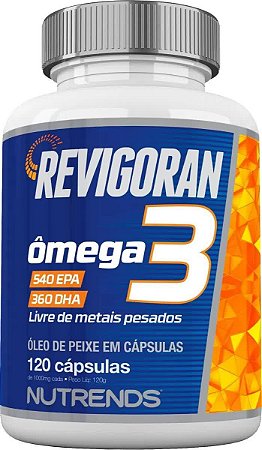 Revigoran Ômega 3 EPA DHA Óleo de Peixe - 120 Cápsulas - Nutrends