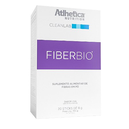 Cleanlab Fiber Bio - Uva - 160g - 20 Sticks de 8g - Atlhetica