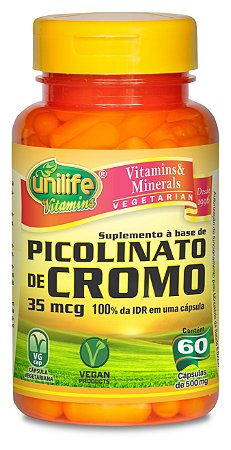 Picolinato de Cromo - 60 cápsulas - Unilife Vitamins