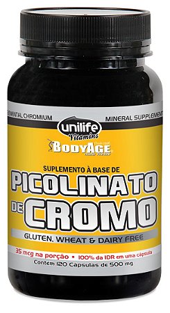 Picolinato de Cromo - 120 cápsulas - Unilife Vitamins