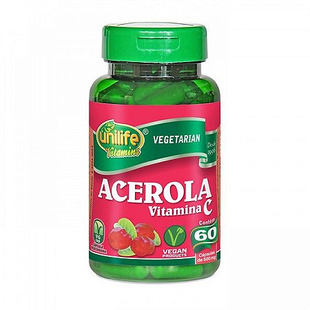 Acerola (Vitamina C) - 60 cápsulas - Unilife Vitamins
