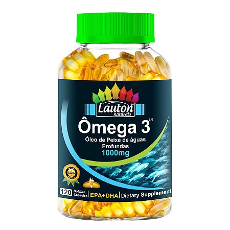 Ômega 3 (Óleo de Peixe) - 120 cápsulas - Lauton Naturals - Vittalive:  Longevidade com saúde e bem-estar.