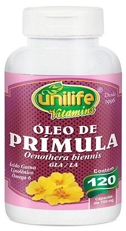 Óleo de Prímula - 120 cápsulas - Unilife Vitamins