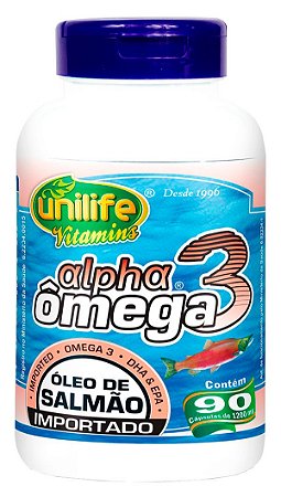 Alpha Ômega 3 (Óleo de salmão) - 90 cápsulas - Unilife Vitamins -  Vittalive: Longevidade com saúde e bem-estar.