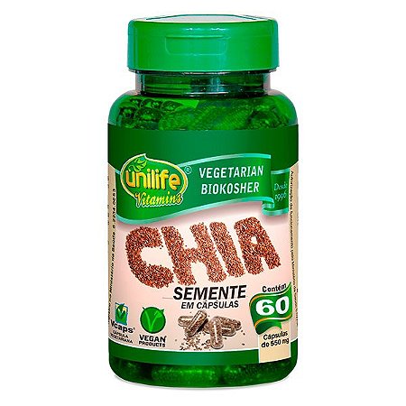 Semente de Chia - 60 cápsulas - Unilife Vitamins