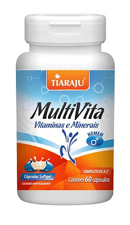 Multivita Homem - 60 cápsulas - Tiaraju