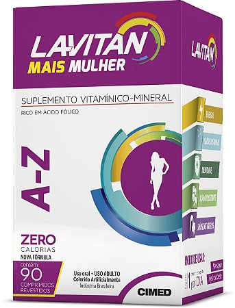 Lavitan A-Z Mais Mulher - 90 Comprimidos - Lavitan Vitaminas