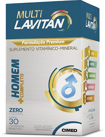 Multi Homem Completo - 30 comprimidos - Lavitan Vitaminas
