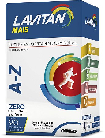 Mais A-Z - 90 comprimidos - Lavitan Vitaminas - Vittalive: Longevidade com  saúde e bem-estar.
