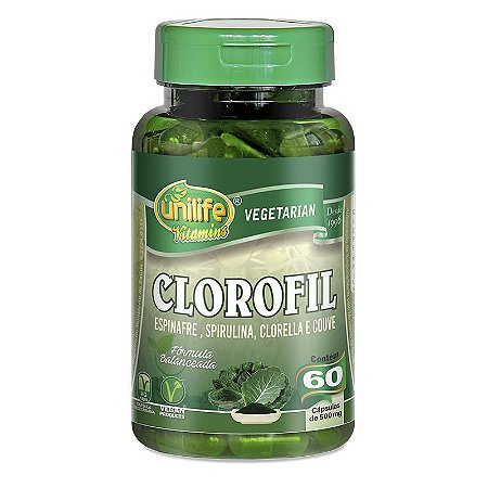 Clorofil - 60 cápsulas - Unilife Vitamins