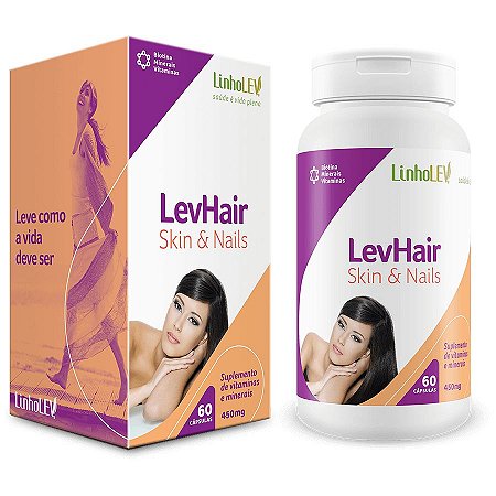 LevHair Skin & Nails - 60 cápsulas - LinhoLEV