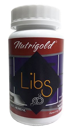 Libs Aumenta Libido - 60 pastilhas mastigáveis - Sabor Cacau - Nutrigold