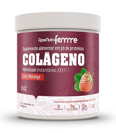 Colágeno Beauty-Complex - 200g - Morango - Apisnutri