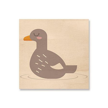 Quadro de Madeira - Pato 2 - Wood Art Print