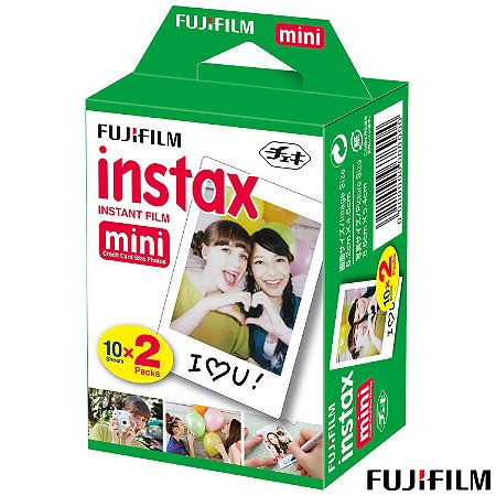 Filme P/ Instax Mini 8 7s 90 Polaroid 300 Pack Com 20 Fotos