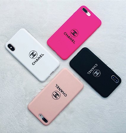 Capa CHANEL de Silicone Colorida para Iphone - TK cases