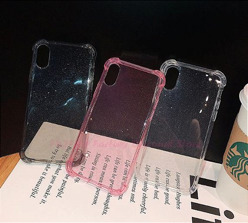 Capinha EMBORRACHADA com Glitter para Vários Modelos - TK cases