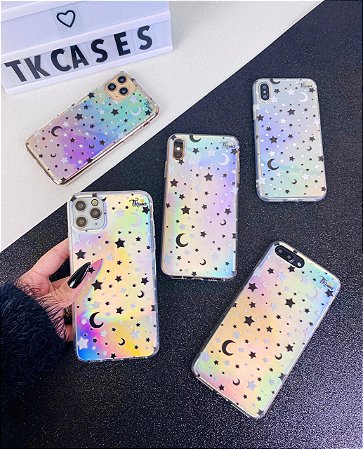 Capinha para Iphone ESTRELA LUA Holográfica TK CASES - TK cases