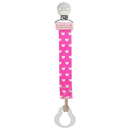 Prendedor de Chupeta Fashion Clip Rosa - Chicco