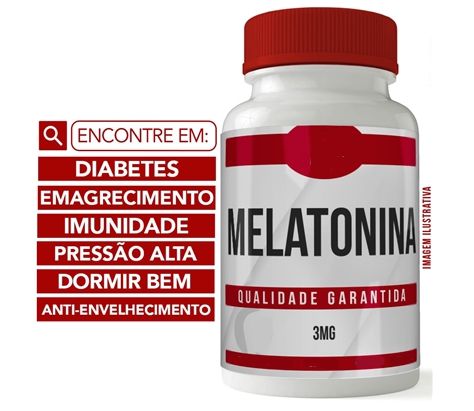 MELATONINA 3MG 100 CÁPSULAS - PARA EMAGRECIMENTO - ANTI-ENVELHECIMENTO ...