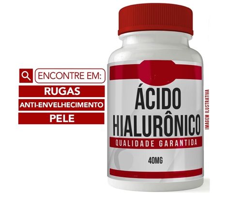 Ácido Hialurônico 40mg – Pele Jovem, Hidratada e Livre de Rugas (30 cápsulas)
