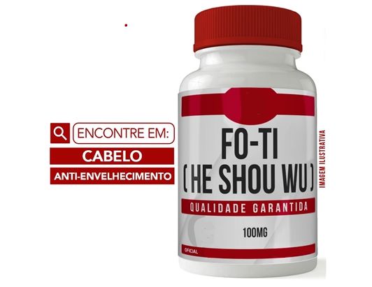 FO TI (HE SHOU WU) 100MG 60 CÁPSULAS - CABELO - ANTI ENVELHECIMENTO