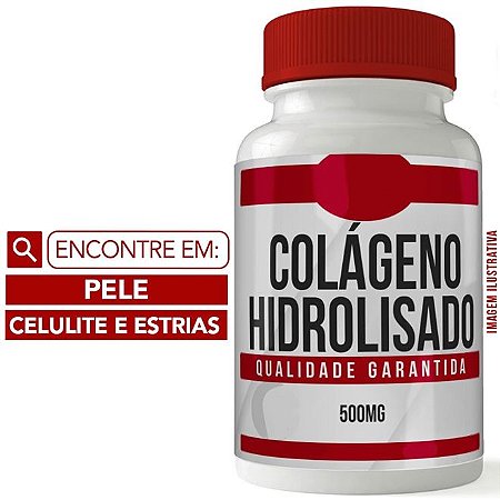 Colágeno Hidrolisado 500mg – Beleza da Pele, Unhas Fortes e Saúde Articular (30 doses)
