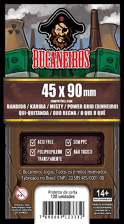 Protetores de cartas (Sleeves) - Bucaneiros Acessórios