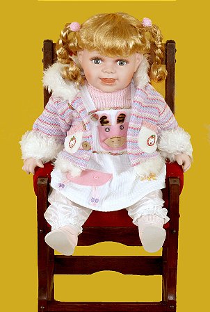 Boneca Importada Little Children PORCELANA 558A menina