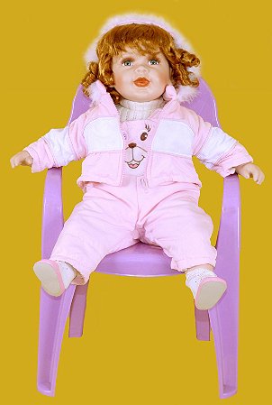 Boneca Importada Little Children PORCELANA 571A menina