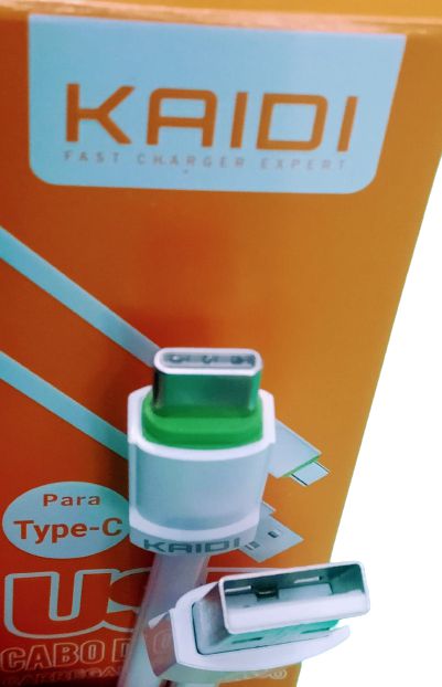 Cabo de carga P/SmartPhone Type-C Kaidi - KD-TC30