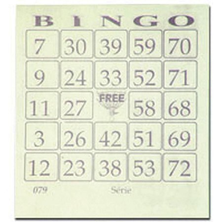Bloco para Bingo Amarelo 110X100MM 100 Folhas