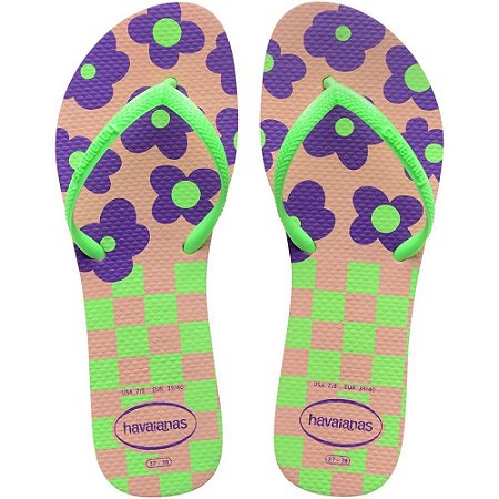 Chinelo Havaianas Feminino FLAT MIX 39/0 ROSA/VERDE