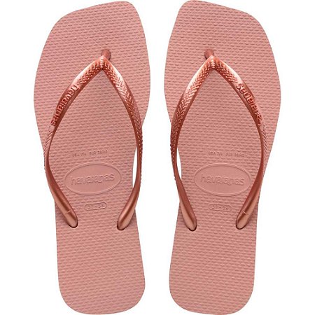 Chinelo Havaianas Feminino SLIM Square 35/6 Rosa Crocus